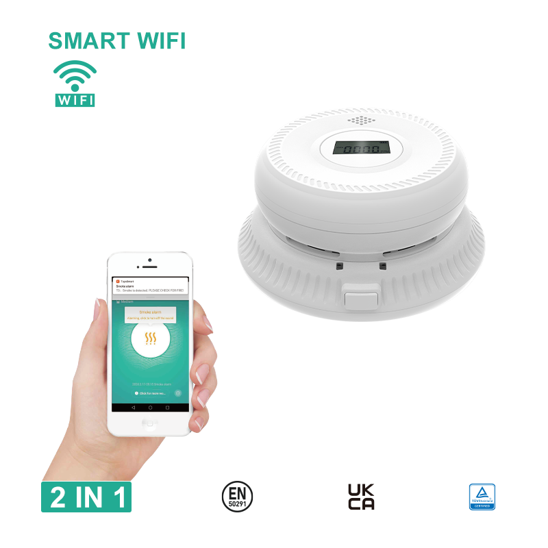 AJ-962CAW Smoke&Co Alarm AC Mians Powered 220-240V