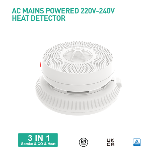 AJ963SCTA Mians Powered 220-240V Smoke&Heat&Co Alarms