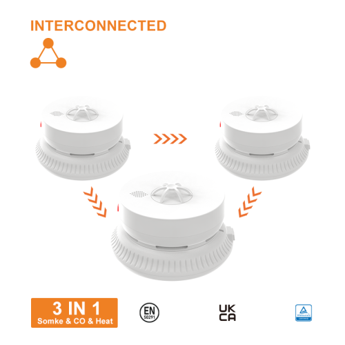 AJ965SCTA8 Mians Powered 220-240V Smoke&Heat&Co Alarms