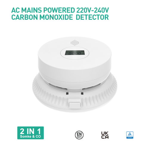 AJ-965SCA Smoke&Co Alarm AC Mians Powered 220-240V