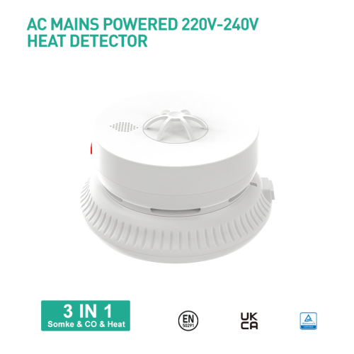 AJ965SCTA Mians Powered 220-240V Smoke&Heat&Co Alarms