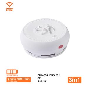 AJ-962SCTRW WIFI Smoke,Heat and Carbon Monoxide 3 in1 Alamm