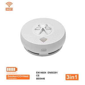 AJ-963SCTRW WIFI Smoke,Heat and Carbon Monoxide 3 in1 Alamm